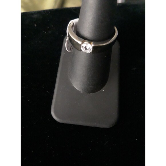 Other - Sterling Silver mens cz ring sz 10